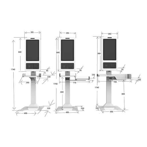 Self Checkout Kiosk cu stand (Kiosk Floor Standing)