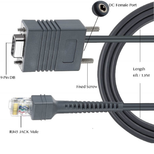 Cablu conectare RS232 pentru cititoarele LS 1203, LS 2208