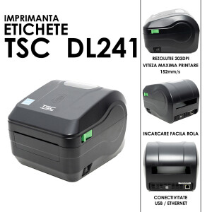 Imprimanta etichete coduri de bare TSC - DL 241 USB / ETHERNET