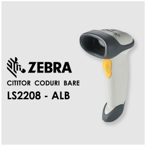 Cititor cod bare Motorola Symbol LS2208 1D Laser - Kit USB - ALB